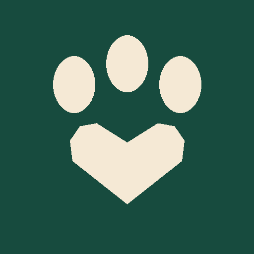 From the Heart Vet paw and heart brand mark